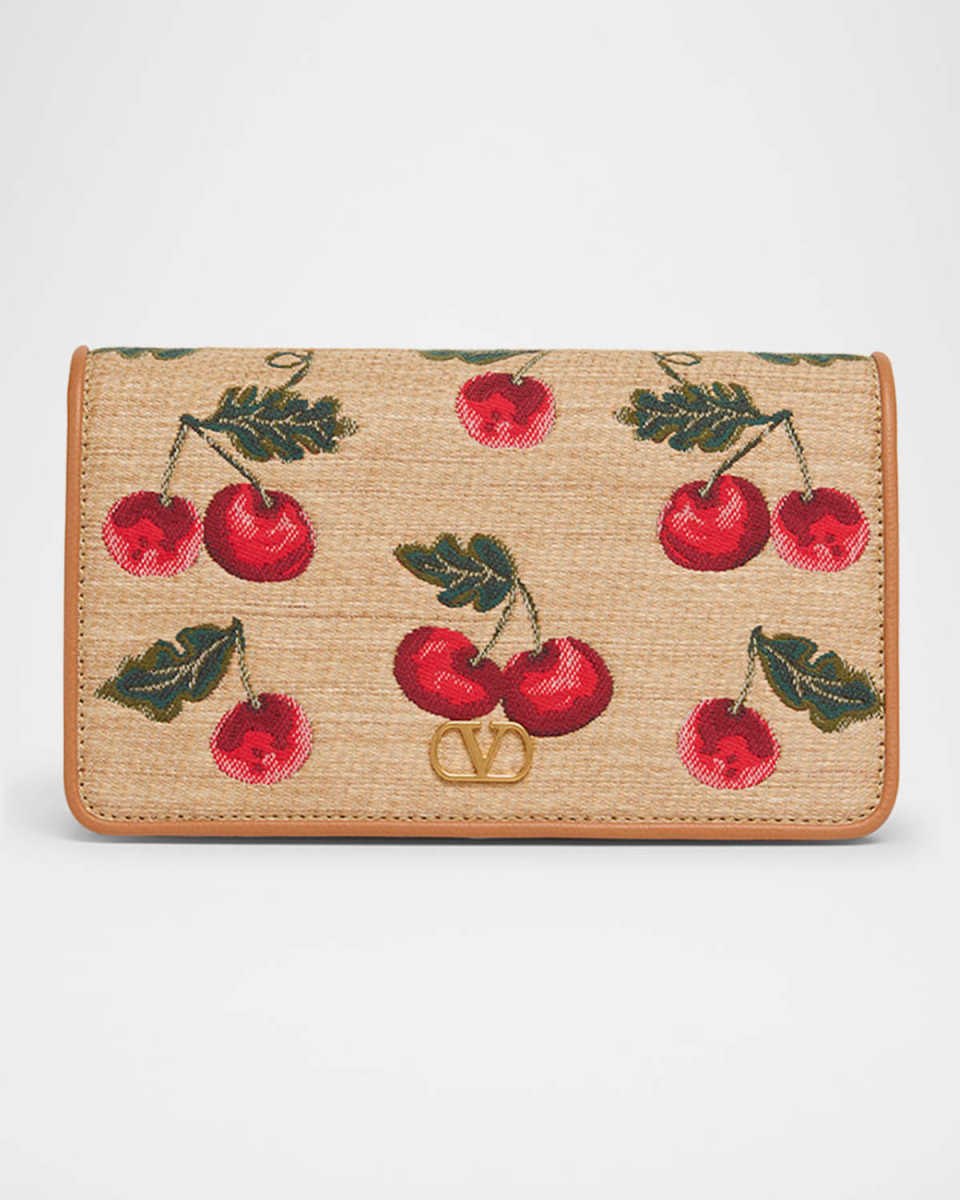 VLOGO Signature Mini Cherries Jacquard Shoulder Bag